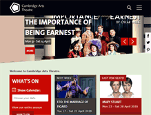 Tablet Screenshot of cambridgeartstheatre.com